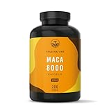 Maca Kapseln Gold 20:1 hochdosiert - 8000 mg PRO Kapsel (200 Stück) Premium Maca Extrakt - Vegan, Deutsche Produktion - TRUE...