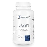 FürstenMED® L-Lysin Kapseln - 1500mg L Lysine Aminosäure Lysin Hochdosiert & Pflanzlich fermentiert - 120 L Lysin Kapseln...