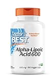 Doctor's Best, Alpha-Lipoic Acid (Alpha Liponsäure), 600 mg Depot, 2-Tages-Dosis, 180 vegane Kapseln, Hochdosiert, Laborgeprüft,...