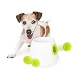ALL FOR PAWS Automatischer Ballwerfer für Hunde, Hunde Ball Interaktive Ballwurfmaschine 3Pcs 2' Tennisbällen Inklusive, für...