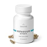 CHEERS - Potassium Citrate, 90 Vegane Kapseln, 316 mg pro Kapsel, Kaliumpräparat für Erwachsene, natürlicher Mineralelektrolyt,...