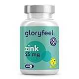 Zink 25mg - 400 vegane Tabletten (13 Monate) - Premium Zink-Gluconat hoch bioverfügbar - Elementares Zink hochdosiert -...