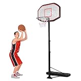 COSTWAY Basketballständer 200-305cm höhenverstellbar, Basketballkorb mit Ständer, Basketballanlage rollbar, Korbanlage geeignet...