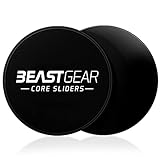 Beast Gear Fitness Sliders - 2er Set Slide Pads 17,8cm - Gleitscheiben für Arme Bauch Beine Po Muskeltraining auf Teppich,...