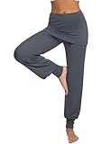 Terecey Yogahose Damen Lang mit Rock Yoga Pants Baggy Jogginghose Damen Bequeme Hose Pumphose Yoga Bekleidung Damen für Yoga...