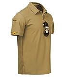 SwissWell Polo Shirts Herren Kurzarm Tennis Golf Tshirts Atmungsaktives Outdoor Sommer Slim Fit Sports Poloshirt mit Brillenhalter...