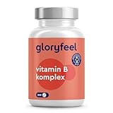 Vitamin B Komplex - 200 vegane Tabletten (7 Monate) - Alle 8 B-Vitamine in 1 Tablette - B1, B2, B3, B5, B6, B7, B9, B12 -...