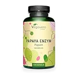 PAPAYA Enzym Vegavero® | HOCHDOSIERT: 2.100 mg reines Papain pro Tagesdosis | Hohe Enzymaktivität: 100.000 units/g | Natürlich...