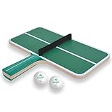 Schildkröt Ping Pong Challenge Tischtennis-Set, 1 Schläger in Form einer kleinen Tischtennisplatte, mit Netzgarnitur, 2 Bälle,...
