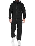 COOFANDY Trainingsanzug Herren Set Hoodie Top Bottoms Trainingshose Jogger Gym Jogging Anzug mit Reißverschluss Schwarz 4XL