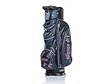 JuCad Bag Silence Dry | Waterproof/Wasserdicht | Golfbag/Cartbag | 9 inch (Dunkelblau-Pink)
