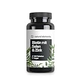 Biotin + Selen + Zink für Haut, Haare & Nägel - 365 vegane Tabletten - Ohne Magnesiumstearat, laborgeprüft & in Deutschland...