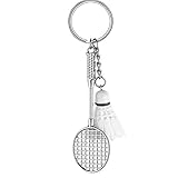 TOSSPER 1pc Badminton Keychain Nette Mini Badminton Ball Und Schläger-anhänger Schlüsselanhänger Schmuck Accessoires Geschenke...