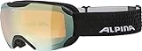 ALPINA PHEOS S Q-LITE - Verspiegelte, Kontrastverstärkende Skibrille Mit 100% UV-Schutz Für Erwachsene, black matt, One Size
