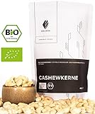 Bio Cashew 0,4 kg Edelgrün | Cashewkerne ohne Bruch | Ungesalzen | Als Snacks, im Müsli und zur Weiterverarbeitung als...