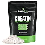Creatin Monohydrat Pulver 450g (Mesh 200) - Kreatin Monohydrat Pulver - hochdosiertes Creatin Monohydrat Pulver vegan - Creatin...