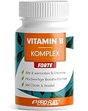 Vitamin B Komplex hochdosiert - 180 Tabletten - alle 8 B-Vitamine (B1, B2, B3, B5, B6, B7, B9, B12) + Co-Faktoren Cholin &...