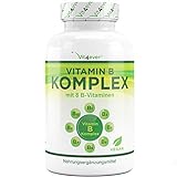 Vitamin B Komplex 500 Tabletten - Alle 8 B-Vitamine in 1 Tablette - Vitamin B1, B2, B3, B5, B6, B12, Biotin & Folsäure -...
