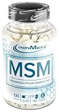 IronMaxx MSM – 130 Kapseln | MSM-Kapseln mit hochdosierten 850mg Methylsulfonylmethan | dienen dem menschlichen Körper als...
