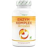 Enzym Komplex - 120 magensaftresistente Kapseln - 19 aktive Inhaltsstoffe - Enzym Kombination mit mit Bromelain, Papain, Amylase,...