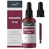 Astaxanthin Tropfen - 12 mg Astaxanthin pro 2-Tage Dosis - Hochdosiert & Vegan - 100% natürliches Astaxanthin - Hohe...