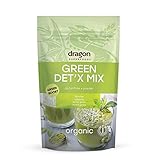 Dragon Superfoods Green Det'x Mix-Spirulina, Chlorella, Gerstengras und Weizengras. 100% Bio, Gluten free und Vegan - 200g