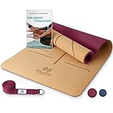 NAJATO Sports Yogamatte Kork – Rutschfeste Kork Yogamatte mit Yoga Gurt, Tragegurt & E-Book (PDF Datei) – Yogamatte aus Kork...
