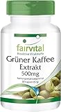 Fairvital | Grüner Kaffee Extrakt 500mg - 90 Kapseln - HOCHDOSIERT - standardisiert auf 45% Chlorogensäure - VEGAN
