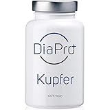 DiaPro® Kupfer Hochdosierte Kupfer-Tabletten mit 2 mg Kupfer pro Tablette aus Kupfer-Gluconat 365 Stück Jahresvorrat 100% Vegan...