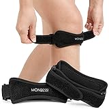 Monbessi 2 X Patellasehnenbandage-Linderung von Knieschmerzen, Verstellbare Bandage Knie Männer & Damen, für Jogging, Wanderung,...