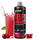 Body Attack Beef Amino, Cherry, 1000ml - Made in Germany - fruchtig leckere & flüssige Protein Quelle, 30g Protein pro...