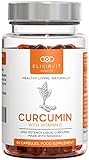 Elixirvit Mizellares Curcumin Forte – 185x höhere Bioverfügbarkeit als Curcuma/Kurkumin – Mizellen Kurkuma Extrakt mit...