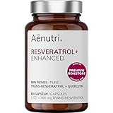 NEU: Resveratrol Plus hochdosiert | 500mg Premium Trans Resveratrol aus Schweiz je Kapsel | Optimierte Formel mit Quercetin |...