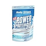 Body Attack POWER PROTEIN 90 - Coconut Cream - 500g Beutel - Mehrkomponenten Protein Pulver, Made in Germany - Mit BCAA, Vitaminen...
