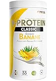 Vegan Protein Pulver BANANE 1kg - V-PROTEIN - Pflanzliches Eiweißpulver auf Erbsenprotein-Basis mit 75,8% Eiweiß-Gehalt -...