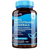 Multivitamine & Mineralien für Männer - 25 Essentielle Aktive Vitamine & Mineralien mit Maca-Wurzel & Panax Ginseng - 180 Vegane...