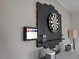 Wooden Dartboard Surround | Premium Dart-Wandschutz & Tablet-Halter | Powered by Maximiser Max HOPP (Catchring, Dart Umrandung)...