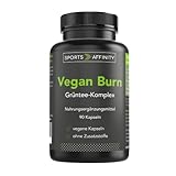 Sportsaffinity - Vegan Burn - Grüntee-Komplex Kapseln - mit L-Carnitin, Grüntee-Extrakt, Guarana-Extract, Maca, Koffein -...