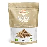 Maca Pulver - 400g Bio Maca Pulver - Natürlich und reines Bio-Produkt - Hergestellt in Peru aus der Maca Wurzel - Gelatiniert -...