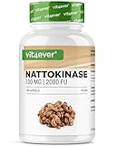 Nattokinase - 180 Kapseln mit je 100 mg (20.000 FU/g) - 6 Monatsvorrat - Laborgeprüft - Hochdosiert - Vegan - Aus GMO-freien Soja...