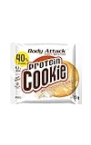 Body Attack Protein Cookie, 40% Protein, 5% BCAAs, soft baked, palmöl- & aspartamfrei, aus Hafervollkornmehl, echte Kakaobutter,...