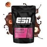 ESN Designer Whey Protein Pulver, Hazelnut, 1 kg, bis zu 23 g Protein pro Portion, ideal zum Muskelaufbau und -erhalt, geprüfte...