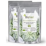 BioFeel - Bio Weizengras Kapseln, 360 Stk., 400mg, 2er Pack - Neuseeland - vegan - rein pflanzlich - Wheat Gras