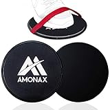 Gleitscheiben Fitness von Amonax - Doppelseitige Slider-Übung core fitness scheibe Gym Gliding Discs für Bauchmuskeltraining...