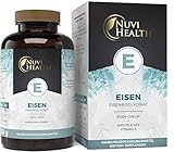 Eisen mit 50 mg pro EINER Tablette - 240 Stück (8 Monate) - Premium: Mit natürlichem Vitamin C - Hohe Bioverfügbarkeit durch...