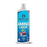 Bodylab24 Amino Liquid 1000ml | BCAA, L-Glutaminsäure und Vitamin B6 | Cherry Berry