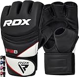 RDX Profi MMA Handschuhe Grappling Sparring Training, Maya Hide Leder, Kickboxen Kampfsport Gepolstert Gloves, Muay Thai Boxsack...