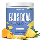 BRAINEFFECT EAAs & BCAAs - Alle 11 Aminosäuren - Schilddrüse Hilfsmittel - Zuckerfrei (mit Stevia) & Ohne Zusatzstoffe & Inulin...