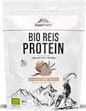 AlpenPower BIO REISPROTEIN 600 g - 100% reines Reisprotein-Isolat ohne Zusatzstoffe - Hochwertiges veganes Eiweiß-Pulver mit 85%...