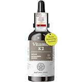 NATURE LOVE® Vitamin K2 MK7-200µg - 1700 Tropfen (50ml) - Höchster all-trans-Gehalt 99,7+% - Hochwertig: K2VITAL® von Kappa -...